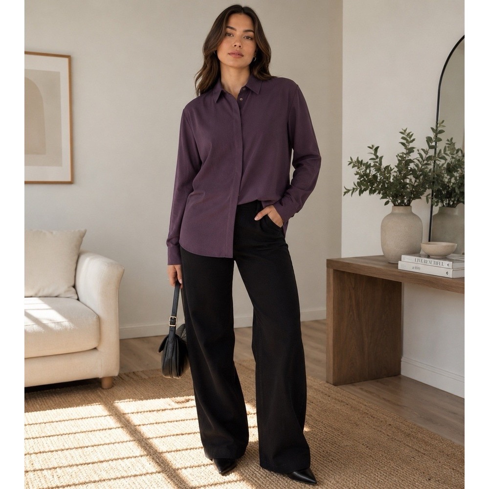 Modern Ambition Women's Delightfully Technical Travel Shirt Vintage Violet Small